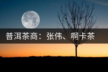 普洱茶商：張偉、啊卡茶葉有限責(zé)任公司總經(jīng)理