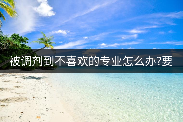 被調(diào)劑到不喜歡的專業(yè)怎么辦?要不要復(fù)讀? 被調(diào)劑到不喜歡的專業(yè)怎么辦?要不要復(fù)讀?