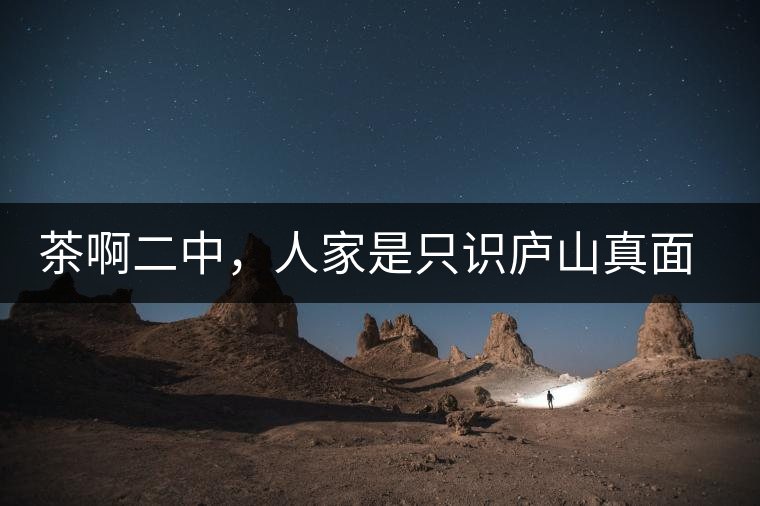 茶啊二中，人家是只識廬山真面目，你是只認識彎弓射大雕！