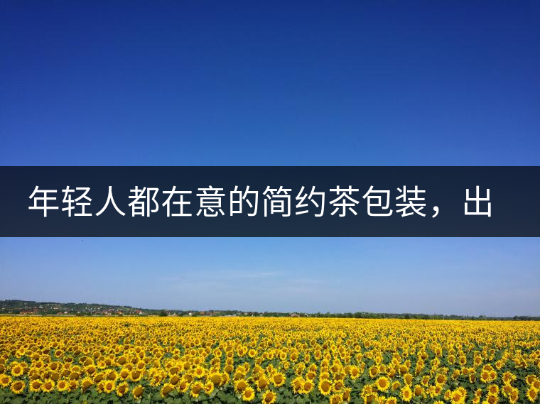 年輕人都在意的簡(jiǎn)約茶包裝，出道顏值即巔峰的茶包裝可真好喝！