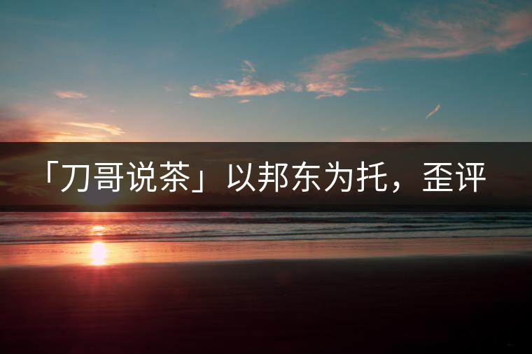 「刀哥說茶」以邦東為托，歪評小戶賽