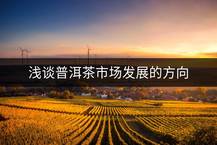 淺談普洱茶市場(chǎng)發(fā)展的方向 淺談普洱茶市場(chǎng)發(fā)展的方向