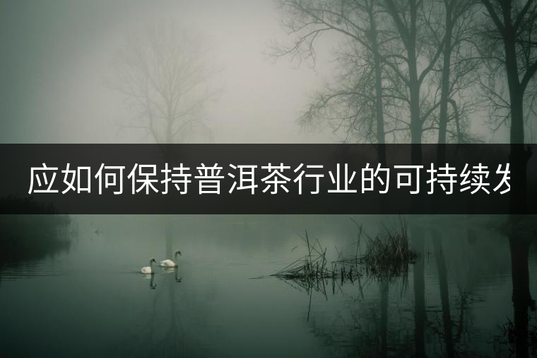 應如何保持普洱茶行業(yè)的可持續(xù)發(fā)展？