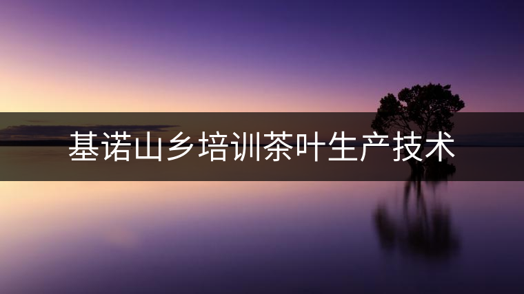 基諾山鄉(xiāng)培訓茶葉生產技術 基諾山鄉(xiāng)培訓茶葉生產技術