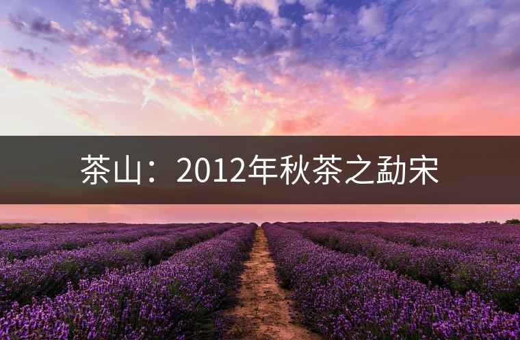 茶山：2012年秋茶之勐宋