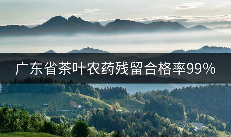 廣東省茶葉農(nóng)藥殘留合格率99% 廣東省茶葉農(nóng)藥殘留合格率99%