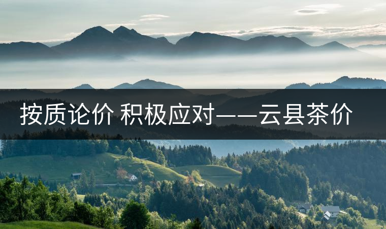 按質(zhì)論價 積極應(yīng)對——云縣茶價實現(xiàn)理性回歸