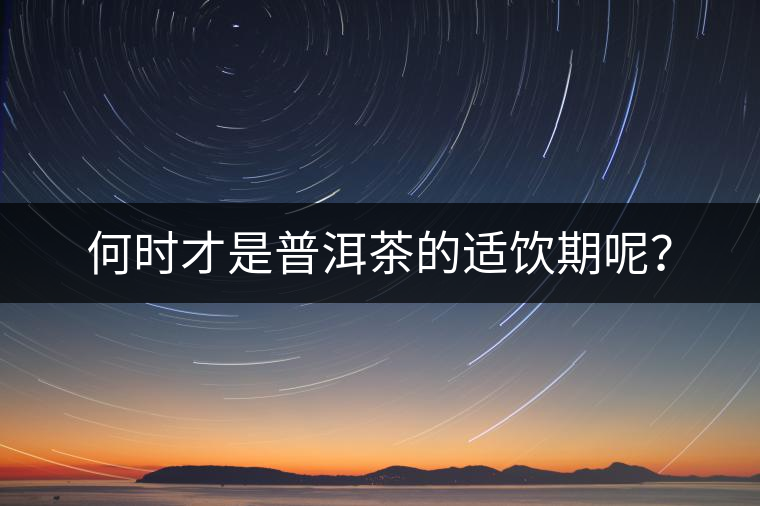 何時才是普洱茶的適飲期呢？