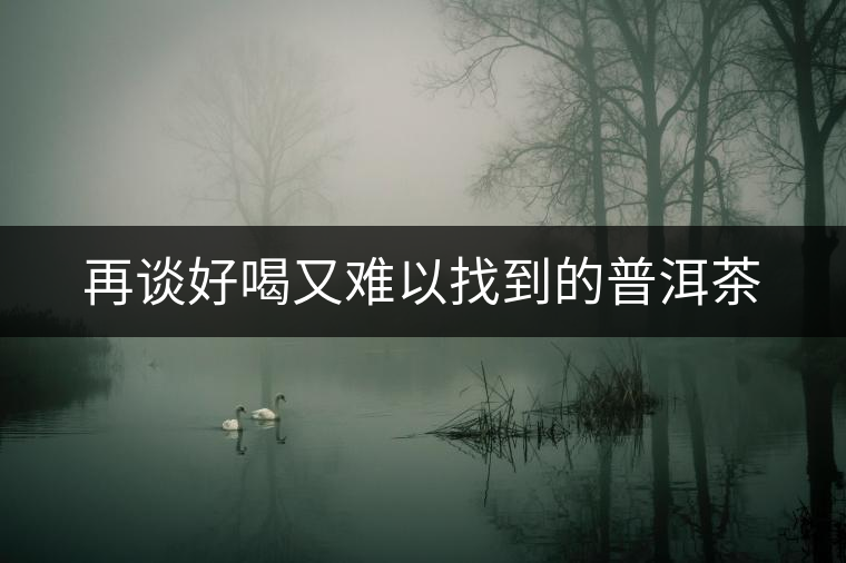 再談好喝又難以找到的普洱茶