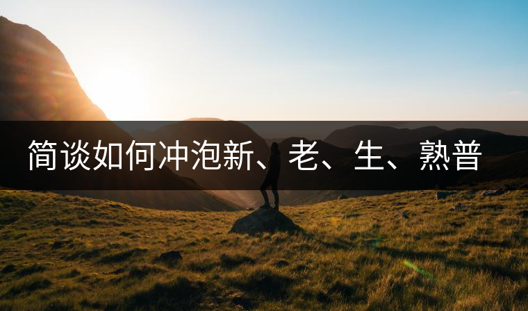 簡談如何沖泡新、老、生、熟普洱茶？