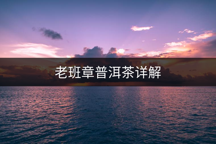 老班章普洱茶詳解