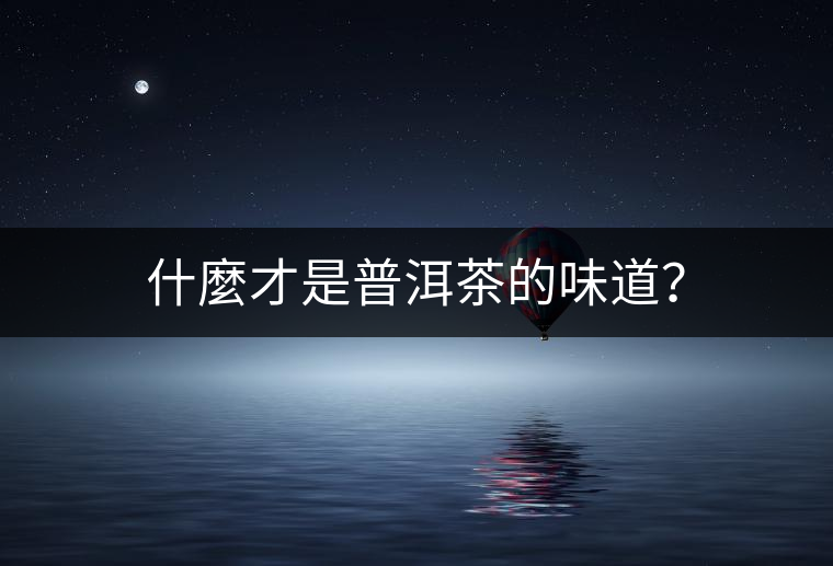 什麼才是普洱茶的味道？