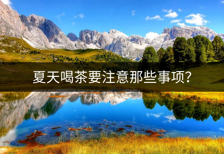 夏天喝茶要注意那些事項？