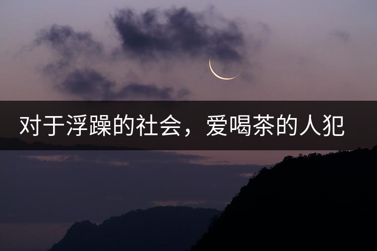 對于浮躁的社會(huì)，愛喝茶的人犯了種種罪行