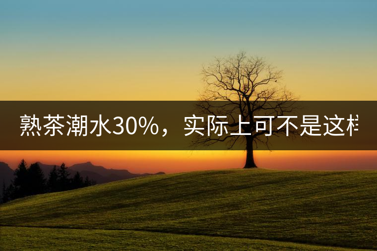 熟茶潮水30%，實際上可不是這樣！