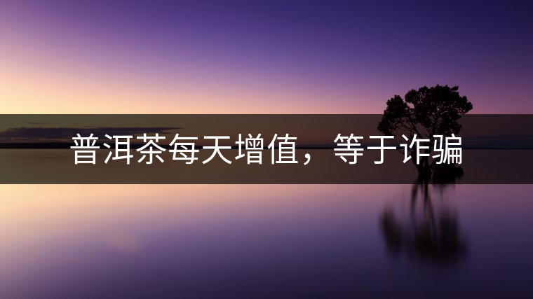普洱茶每天增值，等于詐騙