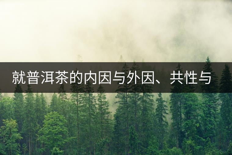就普洱茶的內(nèi)因與外因、共性與個(gè)性復(fù)茶友