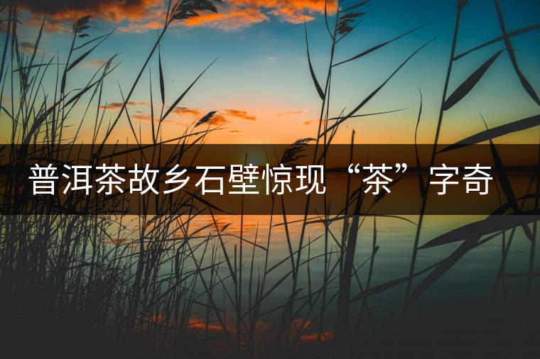 普洱茶故鄉(xiāng)石壁驚現(xiàn)“茶”字奇觀 普洱茶故鄉(xiāng)石壁驚現(xiàn)“茶”字奇觀