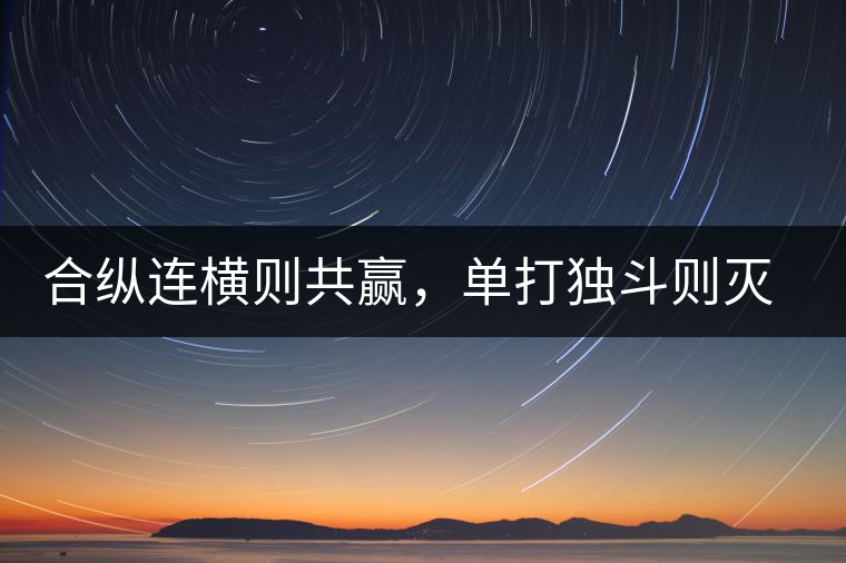 合縱連橫則共贏，單打獨斗則滅亡