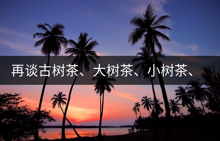 再談古樹(shù)茶、大樹(shù)茶、小樹(shù)茶、臺(tái)樹(shù)茶…