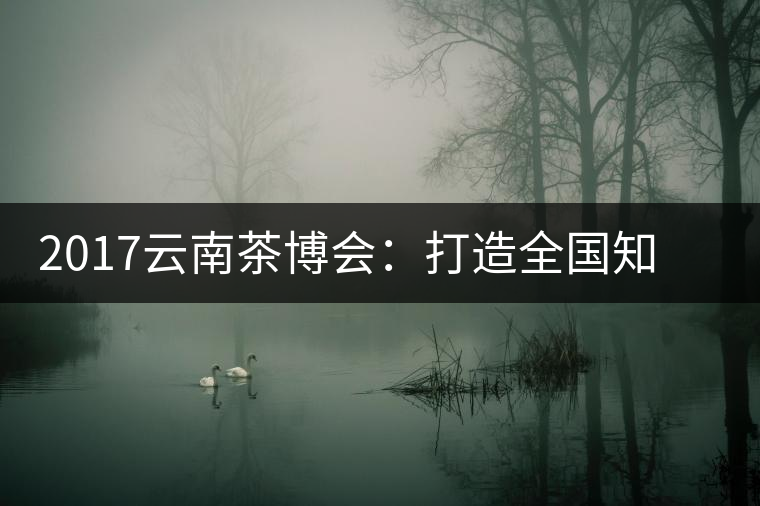 2017云南茶博會：打造全國知名紅茶品牌，擦亮“千年茶鄉(xiāng)”招牌
