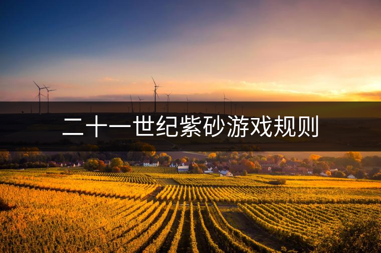 二十一世紀(jì)紫砂游戲規(guī)則