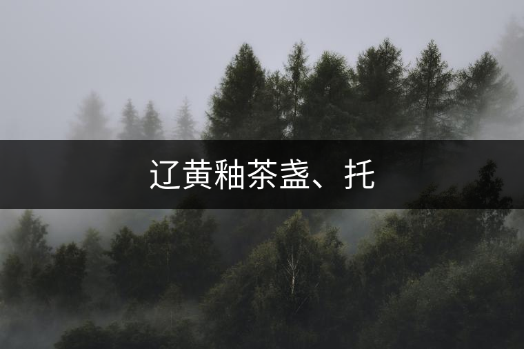 遼黃釉茶盞、托