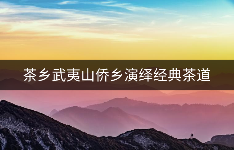 茶鄉(xiāng)武夷山僑鄉(xiāng)演繹經典茶道 茶鄉(xiāng)武夷山僑鄉(xiāng)演繹經典茶道
