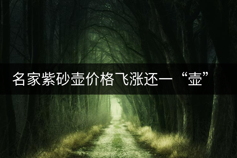 名家紫砂壺價(jià)格飛漲還一“壺”難求 名家紫砂壺價(jià)格飛漲還一“壺”難求