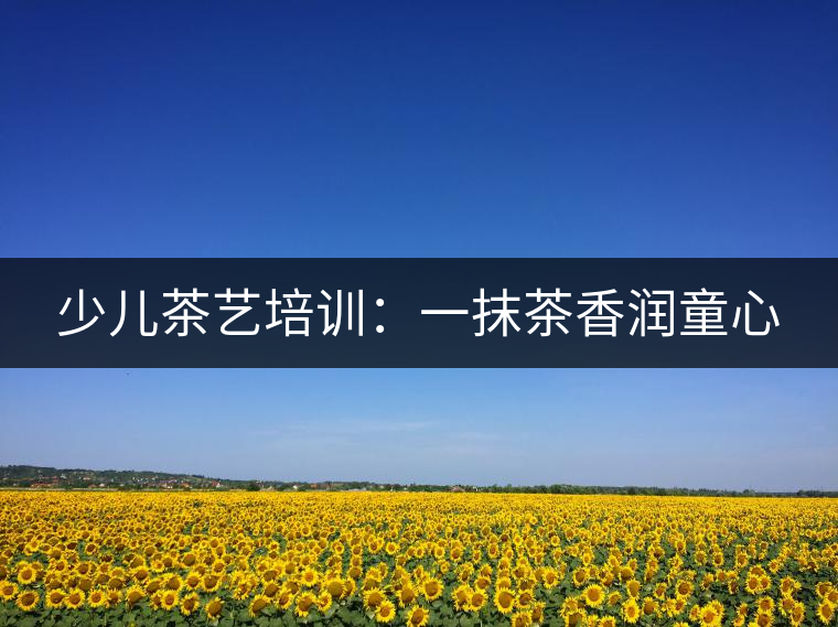 少兒茶藝培訓(xùn)：一抹茶香潤(rùn)童心