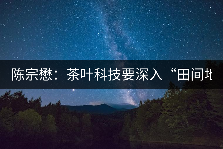 陳宗懋:茶葉科技要深入“田間地頭” 陳宗懋:茶葉科技要深入“田間地頭”