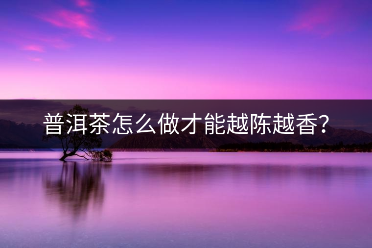 普洱茶怎么做才能越陳越香？