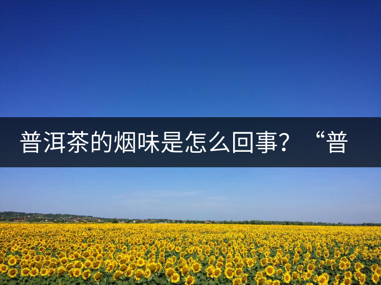 普洱茶的煙味是怎么回事？“普洱教父”白水清最新解析！