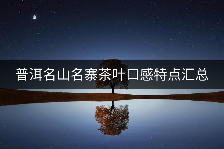 普洱名山名寨茶葉口感特點匯總