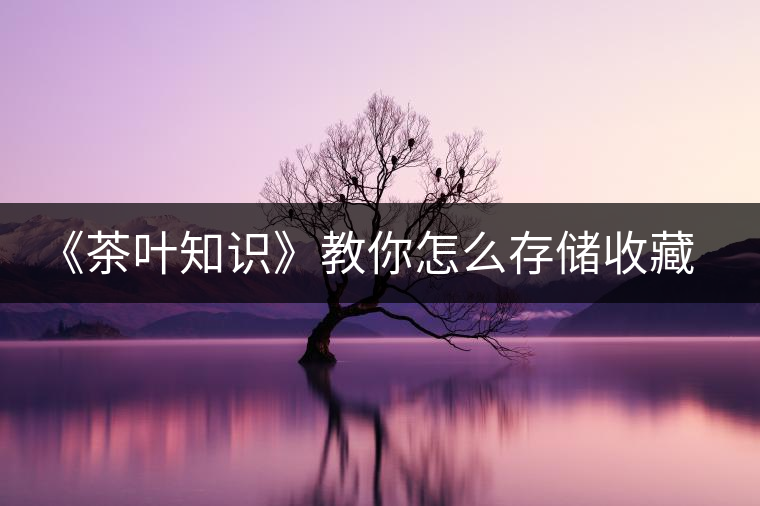 《茶葉知識(shí)》教你怎么存儲(chǔ)收藏普洱茶？