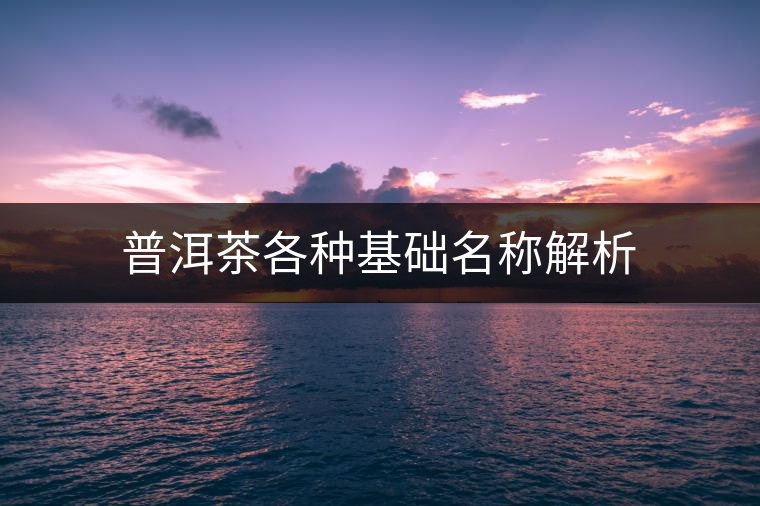 普洱茶各種基礎(chǔ)名稱解析