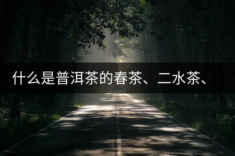 什么是普洱茶的春茶、二水茶、三水茶、四水茶