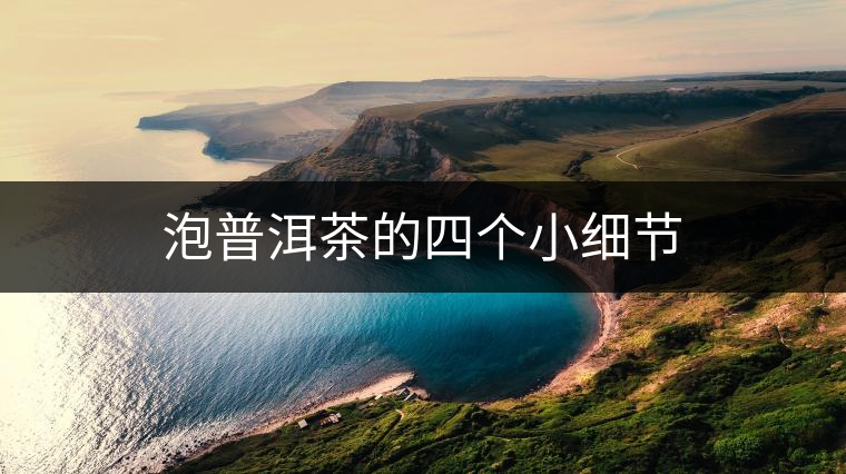 泡普洱茶的四個小細節(jié) 泡普洱茶的四個小細節(jié)