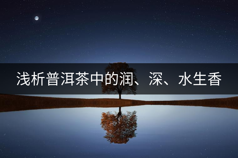 淺析普洱茶中的潤、深、水生香