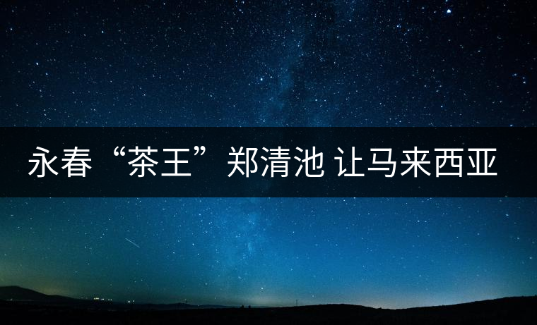 永春“茶王”鄭清池 讓馬來(lái)西亞人接受高端烏龍茶 永春“茶王”鄭清池 讓馬來(lái)西亞人接受高端烏龍茶
