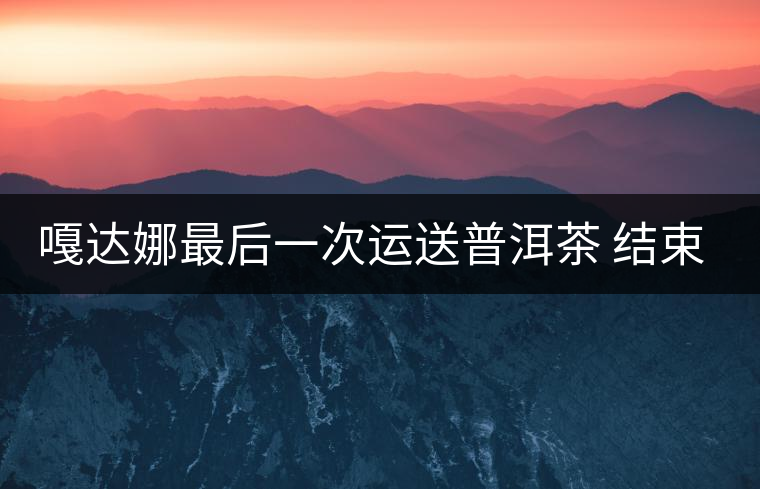 嘎達(dá)娜最后一次運(yùn)送普洱茶 結(jié)束了最后的馬幫生涯