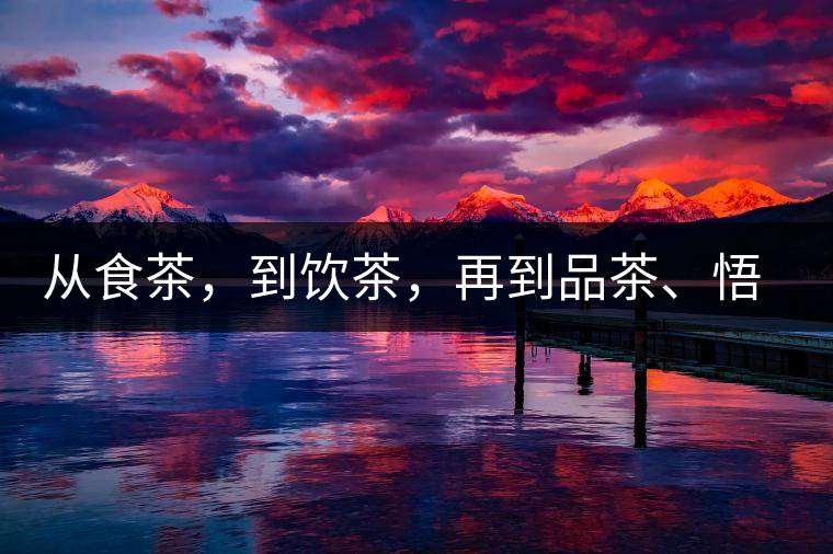 從食茶，到飲茶，再到品茶、悟茶