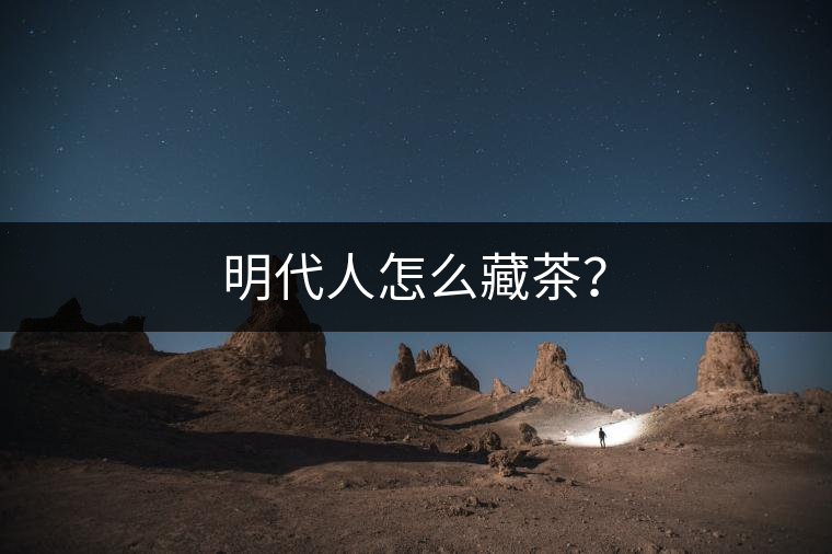 明代人怎么藏茶？