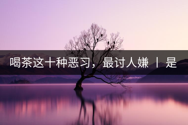 喝茶這十種惡習(xí)，最討人嫌 丨 是否同感？