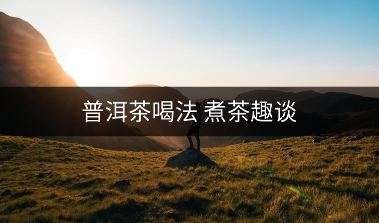 普洱茶喝法 煮茶趣談