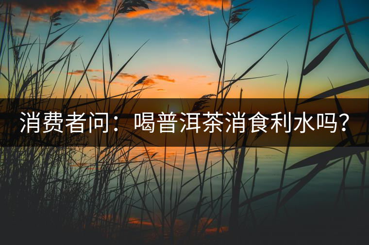 消費者問：喝普洱茶消食利水嗎？
