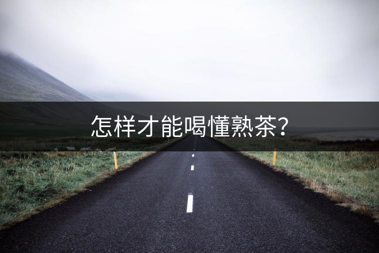 怎樣才能喝懂熟茶？