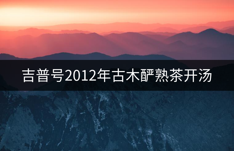 吉普號(hào)2012年古木釅熟茶開(kāi)湯 吉普號(hào)2012年古木釅熟茶開(kāi)湯