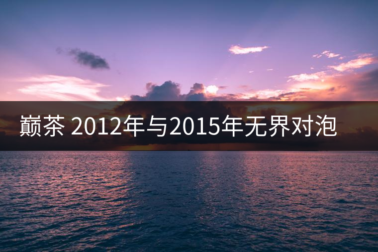 巔茶 2012年與2015年無(wú)界對(duì)泡啟示錄！