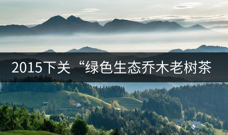 2015下關(guān)“綠色生態(tài)喬木老樹茶”開(kāi)湯